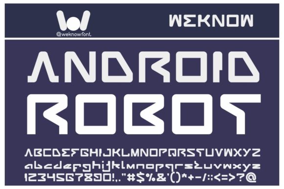 Android Robot: A Tech-Inspired Display Font for Creative Makers
