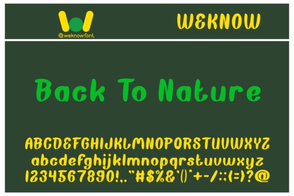 Back to Nature Font Review