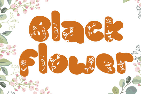 Black Flower Font for Eye-Catching Digital Designs