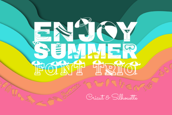 Enjoy Summer Trio: A Vibrant Display Font for Digital Creatives