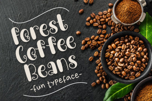 Forest Coffee Beans: A Whimsical Display Font for Creative Projects