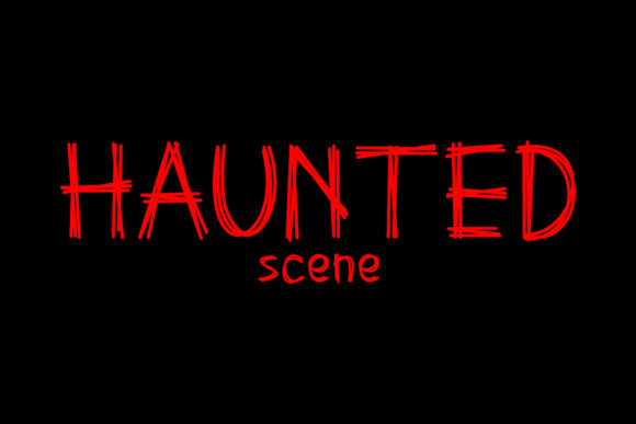 Haunted Scene Font for Creepy Branding and Display Design