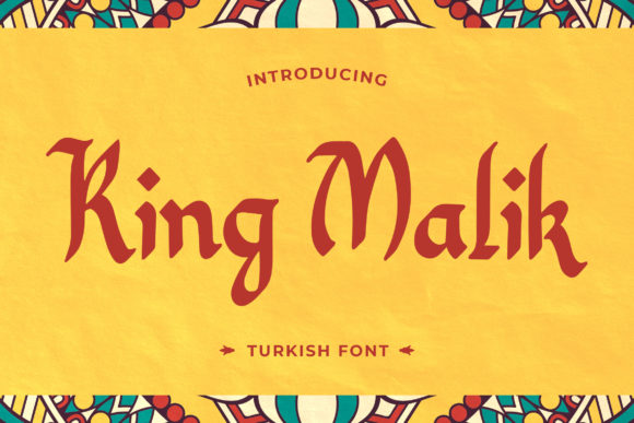 King Malik Font for Handmade and Commercial Craft Projects