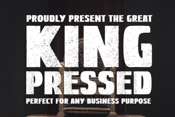 King Pressed: A Bold Display Font for Handmade Creations