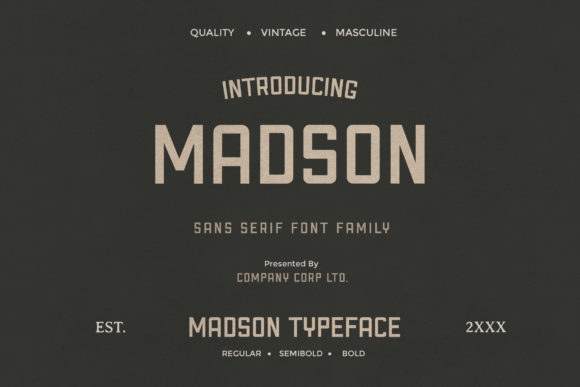 Madson: A Futuristic Font for Modern Branding