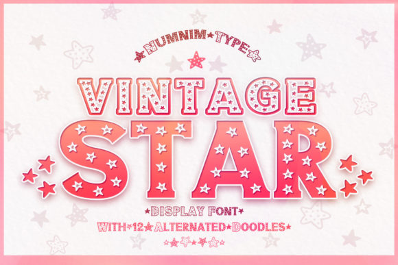Vintage Star Font for Timeless Handmade Creations